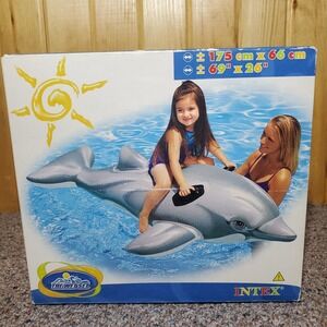 Intex The Wet Set Inflatable‎ Lil' Dolphin Ride-On 2005 New 69" × 26"